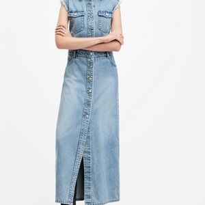 All Saints Blue Maxi Denim Dress